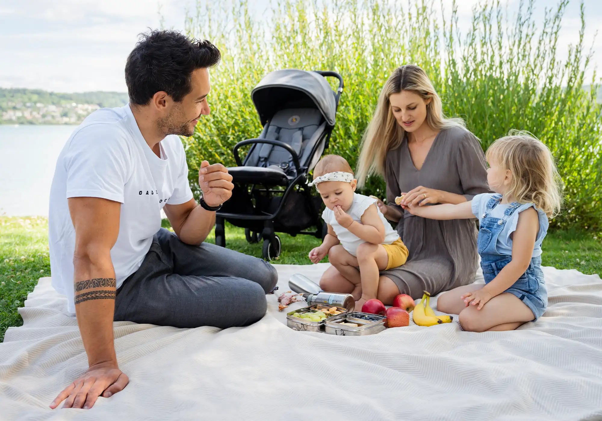Storchenmühle Niko Buggy neben Familie beim Picknick