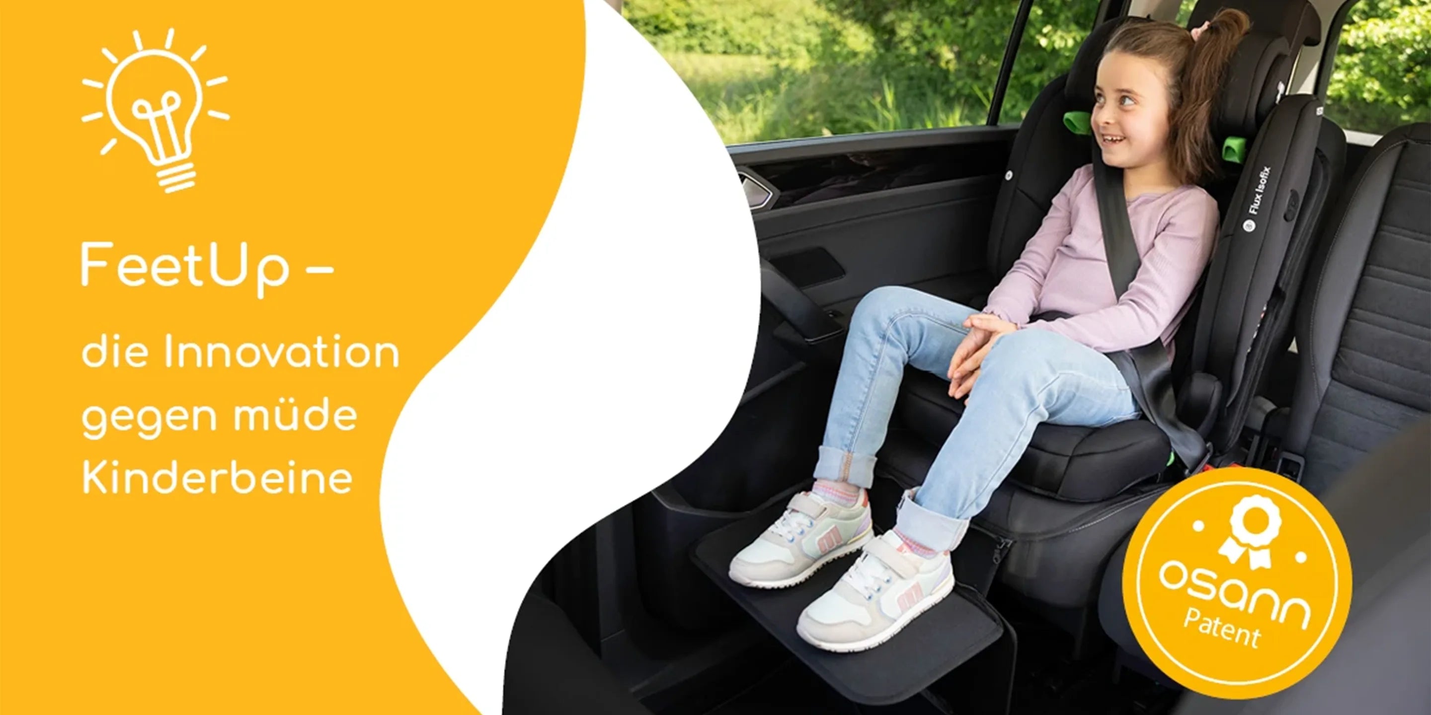 Feetup Auto eingebaut