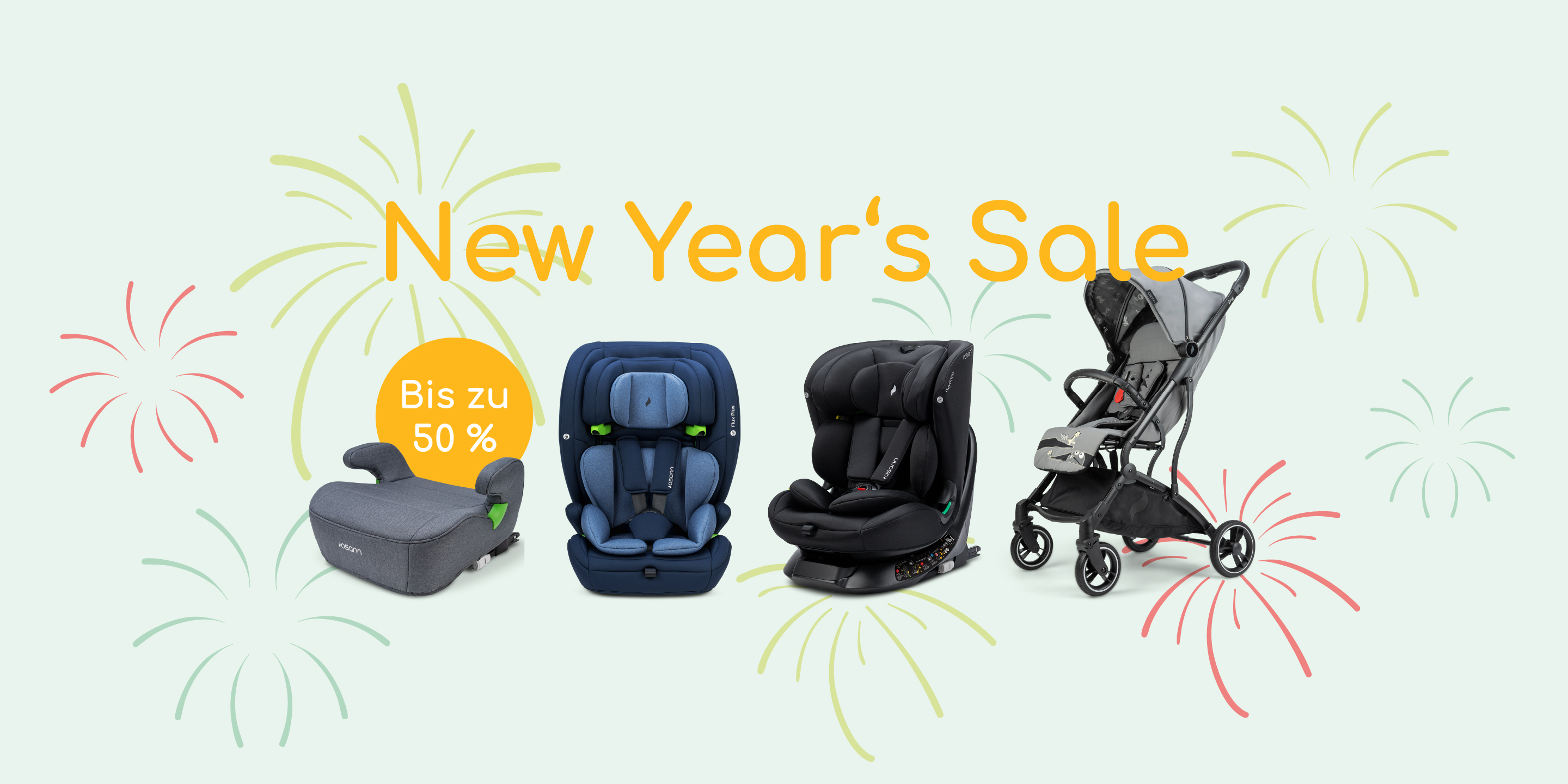 Verschiedene Produkte des Osann New Years sale